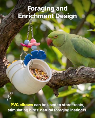 2 PCS Hanging Foraging Chew Toy Interactive Treat Dispenser, Small Animal Cage Enrichment Puzzle Feeder for Rats, Guinea Pigs, Bird,Easy to Disassemble & Clean