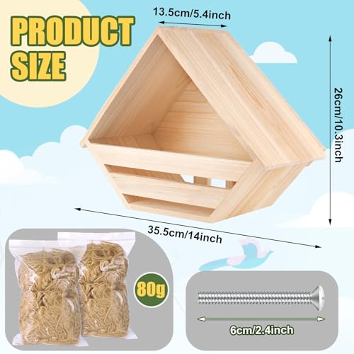 Cedar Dove Nesting Box Mourning Dove Nesting Box Bird Nesting Material Wooden Birdhouse Shelter for Bird Pigeon Nesting Roosting Platform Birdhouse Outdoors Garden Decoration