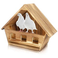 Cedar Mourning Dove Nesting Box - 11.81" x 5.12"x9.45" Bird House, Outdoor Wooden Birdhouse for Doves & Small Birds to Nest, Ideal Garden Decoration