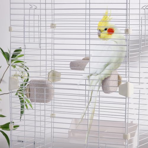 4pcs Bird Perch Stands Foot Claws Trimmer Beak Grinding Stone Parrot Climbing Chewing Toys Cage Accessories for Small Medium Birds Budgies Lovebird Conure (Small) - size: Small