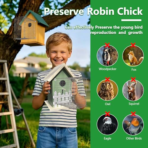 Tryly 2Pcs Bluebird House Protector Guards, Stainless Bird House Entrance,Designed for the Secure of Eastern Bluebird Homes and Their Chicks (Square) - style: Square