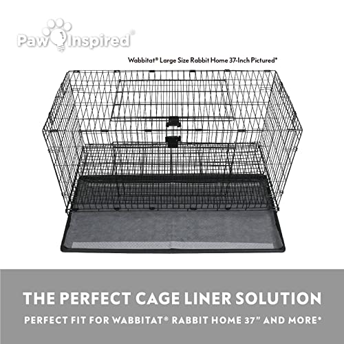 Paw Inspired Disposable Cage Liners, 36x18 Inch (Wabbitat 37), 16 ct | Bamboo Charcoal Odor Controlling, Super Absorbent Pads For Guinea Pigs, Ferrets, Rabbits, Hamsters, Small Animals - size: 36x18" (Wabbitat 37") - 16 ct