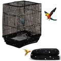 Bird Cage Seed Catcher, Seed Catcher Guard Net Cover, Parrot Nylon Mesh Net Cover, Universal Soft Airy Cage Net Stretchy Skirt for Round Square Cages (Star-Black, 15.7" x87") - color: Star-black, size: 15.7" x87"