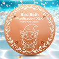 OICEME Bird Bath Purification Disc Pure Copper Backyard Outdoor Solar Power Wild Cleaner Heater Hummingbird Bee Water Humming Feeder Cage Dispenser Ground Safe Heater Bowl Lover Gift - color: 1 pcs Copper Gnome