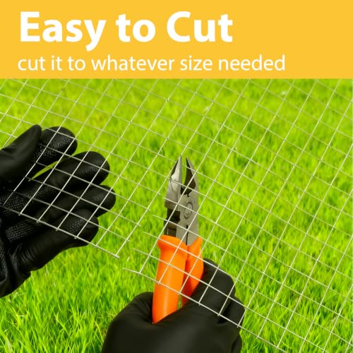 Hardware Cloth 16" x 50ft 19 Gauge, 1/2" Chicken Wire Fencing Galvanized Rust-Resistant, Wire Mesh, Poultry Animal Netting for Chicken Coops, Protective Barriers, Garden Fencing (Gloves Included) - size: 1/2" 16" x 50ft 16Ga