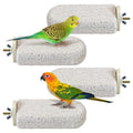 BNOSDM 4 Pcs Bird Beak Grinding Stone Calcium Parrot Perch Stand 4.7*2.6in - color: 4 Pcs- White (L)