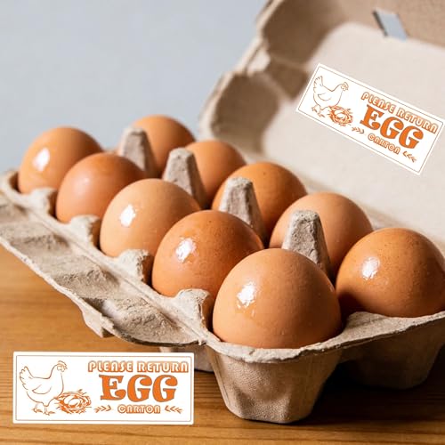 Please Return Egg Carton Stickers 1x2.5 Inch Farm Fresh Eggs Carton Labels 480 Pcs Eggs Carton Labels Egg Stickers Chicken Egg Cartons Sticker for Chicken Container Packaging Stickers