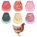 6Pcs Adjustable Chicken Saddles Breathable Hen Feather Protection Aprons | Breathable canvas fabric,adjustable elastic straps,full feather protection,fit small medium hens,smooth scratch-proof edges - color: Sweet Fruit