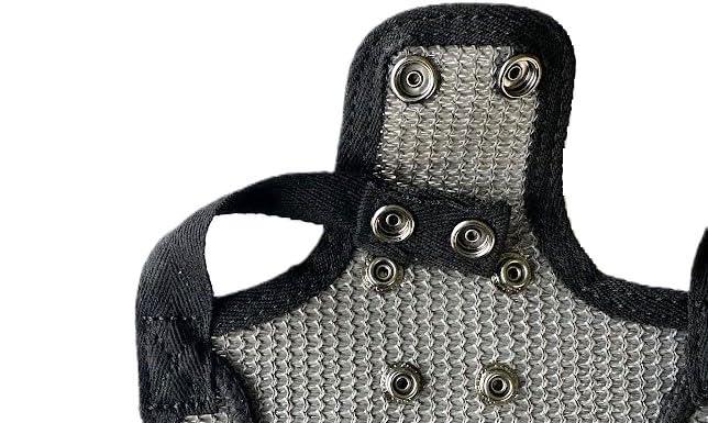 DOWN UNDER OUTDOORS 2 Small Extra Long Bantam Chicken Saddles (Gray Mesh) | Adjustable Straps, Chicken Apron, Poultry Saver, Pet Supplies, Including Shoulder Cover, Heavy Duty Shade Cloth Mesh - color: Dark Grey Mesh