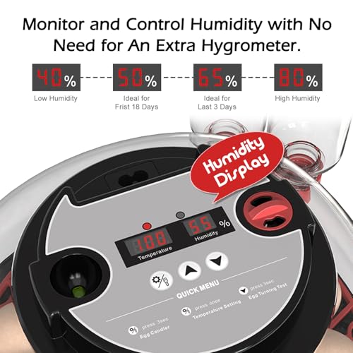 Smart Chicken Incubators for Hatching Eggs with Automatic Turner Small Poultry Duck Quail 12 Egg Incubator Temperature Control Display Hatcher Machine (M12 Pro) - color: M12 Pro