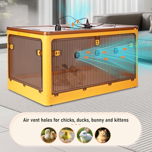 Chicken Brooder Box for Chicks Starter Kit, Larger Chicken Brooder Heater Warms up to 30 Chicks, Poultry Breeding Box Suitable for Chick Duckling Parrot Lizard (28" L x 19" W x 15" H) - size: 28.0"L x 19.0"W x 15.0"H