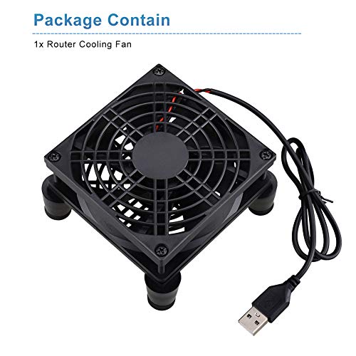 GDSTIME Small 92mm Router Fan Cooler with L/M/H 3 Speed Controller, 5V USB | Brushless DC Case Fans, for Xbox, Modem, Routers, Mini PC, DVR, TV Box Cooling - size: 92mm USB Fan