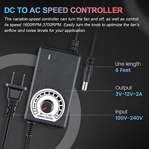 97mm x 33mm Small Centrifugal Blower Cooling Fan, Dual Ball 12V | with 110V–220V AC Variable Speed, High CFM Squirrel Cage Fan for Car Amp,Electronic Ventilation, DIY Inflatable Replacement - style: 97mm X 33mm