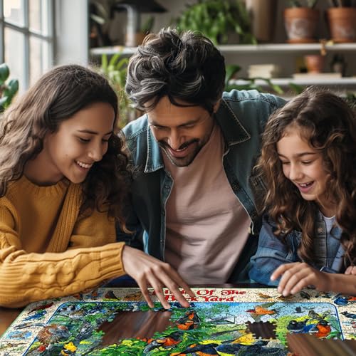 White Mountain Puzzles Birds of the Backyard - 1000 Piece Jigsaw Puzzle | Large Pieces, Gift for Adults and Family, 24"x30" in, Colorful Spring Bird Collage