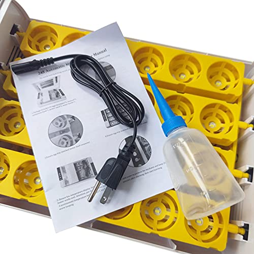 TECHTONGDA Digital Egg Incubator 24Eggs Automatic Poultry Hatcher with Egg Turning and Humidity Control 110V