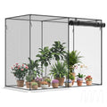 Outsunny 6' x 3' x 5' Crop Cage, Plant Protection Tent, Black | Zippered Doors, for Vegetable Garden Backyard Outdoor Use