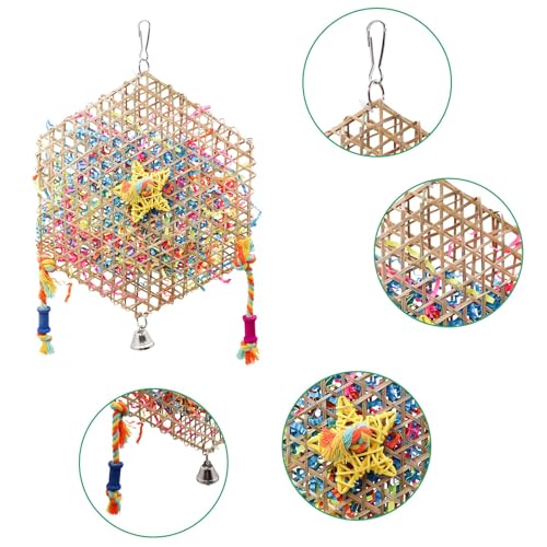 2 Pack Chicken Chewing Toys, Hanging Chick Foraging Shredder Toys, Suitable for Chicken Chick Parrot Cockatiel Conure African Grey Lovebird