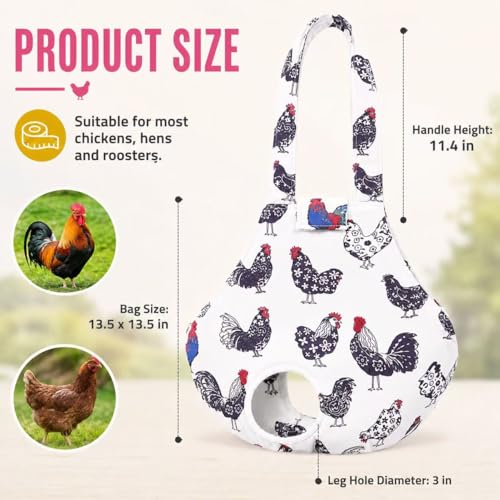 DZXZY Chicken Holder Bags Hen Sling Carry Bag Chicken Carrier with Handle Chicken Supplies Chicken Medic Bag Catching Hand Bag (White) - color: White