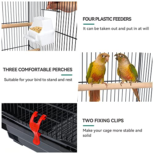 YITAHOME 62 Inch Large Bird Cage | Bird Cage with Rolling Stand, Feeding Doors & Hanging Accessories for Parrots Cockatiels Parakeets