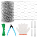 Floral Chicken Wire for Craft, 4 x 118 Inch Galvanized Iron Garden Fence Barrier Chicken Wire Netting, Galvanized Hardware Netting for Protect Plant, Preventing Snakes, Foxes