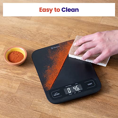 Etekcity Food Kitchen Scale, Digital Grams and Ounces, Large | Tare function, ideal for baking, weight loss, keto, meal prep, packages, liquids and jewelry, Black - color: Black
