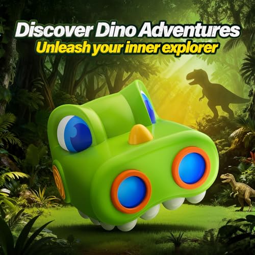 Dinosaur Toys for Boys Age 3-12 Kids Binoculars, Dinosaur Binoculars with Compass & Bird Watching Manual,3 4 5 6 7 8 9 10 11 12 Year Old Boys Toys, Outdoor Camping Exploration (Green)