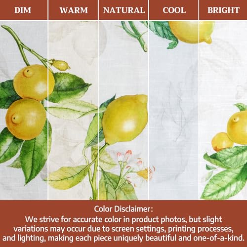 Maison d' Hermine Aprons for women with Pocket 100% Cotton (27.50"x31.50") | Adjustable Neck Strap & long ties Apron Men Chef Wedding Cooking Gardening Server Maid - color: 002 - Limoncello