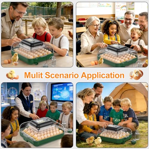 30 Egg Incubator for Hatching Eggs with Auto Egg Turning, High Precision Temperature & Humidity Display, Hatch Day, Egg Candler, Upgraded Motor, Incubator for Hatching Chickens, Higher Hatch Rate
