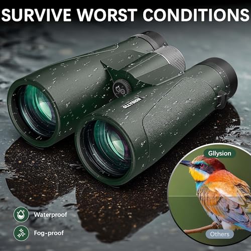 15x54 Binoculars for Adults High Powered with Harness & Phone Adapter | Super Bright BAK4 Optics, Waterproof, Large View, Clear Low Light Vision, for Bird Watching Cruise Travel Hunting Sport - color: Dark Green