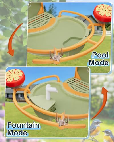 Bird Feeder with Camera, Smart Birdfeeder with Cam Solar Powered, 2K HD Video, AI Identification, Instant Arrival Alerts, IP66 Bird Bath & Feeder,Gift for BirdLover (with BirdBath, Blue) - color: Blue, style: With BirdBath