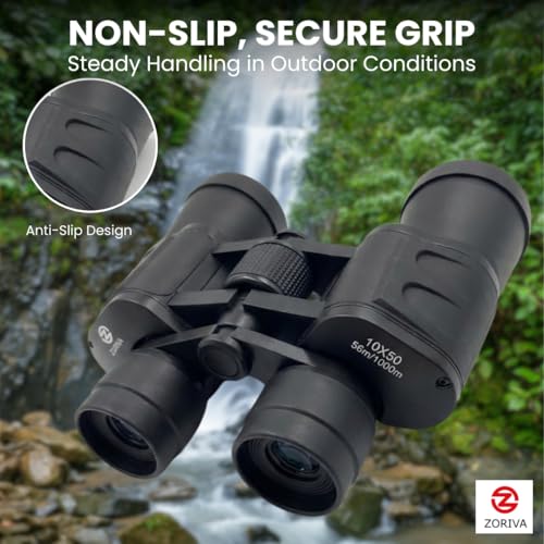 10x50 Magnification Professional High-Power Binoculars for Adults – HD Vision with 50mm Objective Lens, K9 Prism, Durable Design for Bird Watching, Hunting, Stargazing, Sports & Outdoor