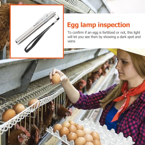 Professional LED Egg Candler Tester for Poultry Egg Incubation Portable Testing Flashlight with High-Intensity Light for Chick Duck Goose and Parrot