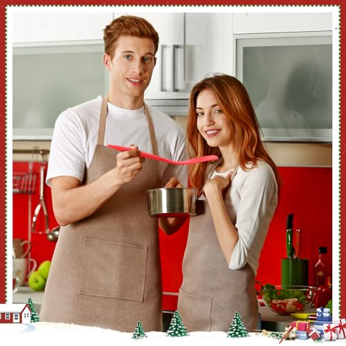 Reallnaive 24 Pack Christmas Silicone Turner Spatulas Heat Resistant | Christmas Cooking Utensils Gifts Set, Slotted Design for Draining, 24 Transparent Plastic Bags, 24 Round Cards, Ribbon