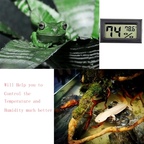 4pcs Indoor Hygrometer Thermometers, Humidity Meters Gauge Mini Digital Thermometer Hygrometer with Fahrenheit (℉) for Humidors, Refrigerator, Greenhouse, Garden, Cellar, Closet.