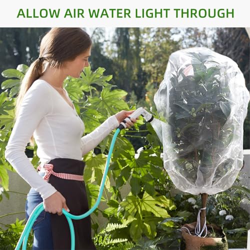 Garden Mesh Netting for Plants, 4 Pack Insect Bird Barrier Net Mesh with Drawstring, 3.3x2.6 FT Garden Bug Netting Plant Cover for Protect Fruit Tree Vegetable Flower - size: 3.3x2.6ft - 4 Pack