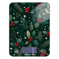 Food Scale Kitchen Scale Food Weight Scales Digital Weight Grams and Ounces Small Electronic Food Scale for Baking Cooking Holly Berries Pine Needles Stars Dark Green - color: Holly Berries Pine Needles Stars Dark Green