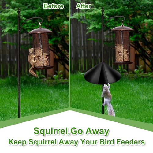 Wide Squirrel Baffle for Bird Feeder Pole,Anti Squirrel Guard Stopper,Against Climbing Squirrels,2Pack