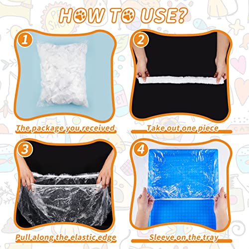 Tondiamo 50 Pcs Cage Liners for Small Animals Disposable Hamster Tray Clear Box Leak Proof Guinea Pig Cage Liner Bag Litter Toilet Film for Rabbit Bunny Hamster Hedgehog (Medium) - size: Medium