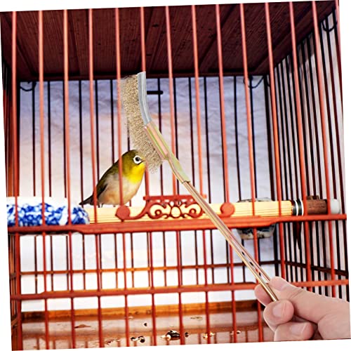 NOLITOY 2sets Bird Cage Cleaning Brush Extra Handle Wire Cleaner for Parrots and Birds Effortlessly Reaches All Corners of Cages - color: Assorted Colorx2pcs, size: 24X3X2CMx2pcs
