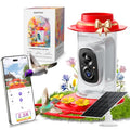 2.5K Hummingbird Feeder with Camera Solar Powered, Wireless Smart Bird Feeders for Outdoors, AI Identify Bird Species, Instant Notification, Ant Moat & Bee-Proof, Gift for Birds Lovers (Red)