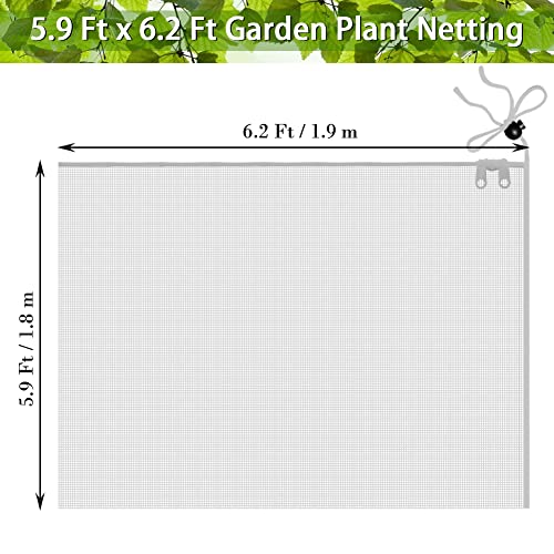 FONUNO Fruit Tree Netting with Zipper Birds Netting for Fruit Trees, White | Netting Covers with Zipper to Protect from Squirrels and Birds Large Netting for Fruit Trees Protection, 71" x 75", 2 Pack - color: White, size: 71 x 75 inch - 2 Pack