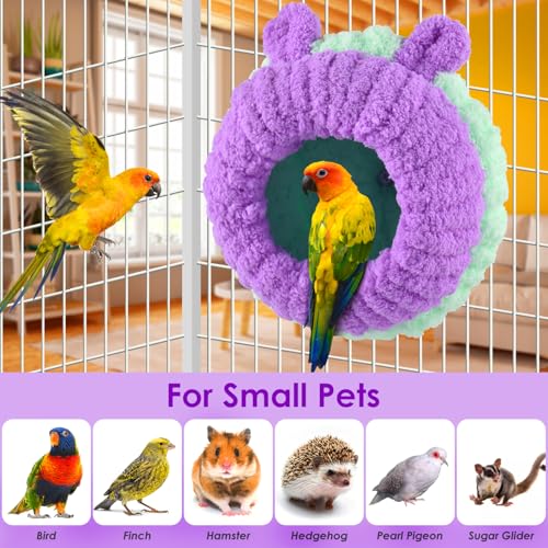 KATUMO Conure Nest, Bird Breeding Nest Cockatiel Snuggle Bed for Budgie, Parakeet, Cockatiel, Conure, Lovebird, Canary, Finch, Hamster, Small Pets - size: L (Lilac)