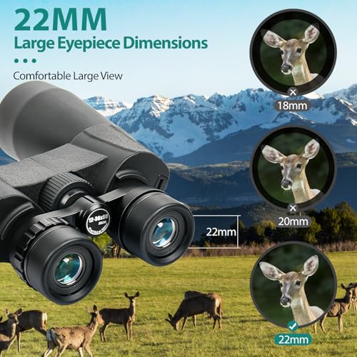12-36x60 Zoom Binoculars for Adults High Power, Low Light Night Vision, BAK4 Prism with FMC Lens, Waterpoof, HD Professional Binoculars for for Bird Watching Hunting Travel Concerts & Sports - size: Black(12-36X60)