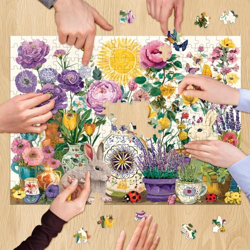 300 Pieces Jigsaw Puzzles for Adults, Garden and Rabbit Jigsaw Puzzle - style: Garden and Rabbit