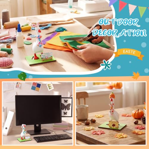 Relaxweex Magnetic Goose Key Holder Cute Resin Goose Statue with Mini Bow Tie Writable Interchangeable Signs Chalk for New Apartment Housewarming Gifts Office Table Desk Home Decor(Tie) - style: Tie