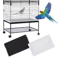 Daoeny 2Pcs Large Bird Cage Cover, Adjustable Parrot Nylon Airy Soft Mesh Net, Universal Seed Feather Catcher, Birdcage Cover Skirt Sheer Guard for Parakeet Macaw Round Square Cages - color: Black & White, size: 118 x 15.7 inch