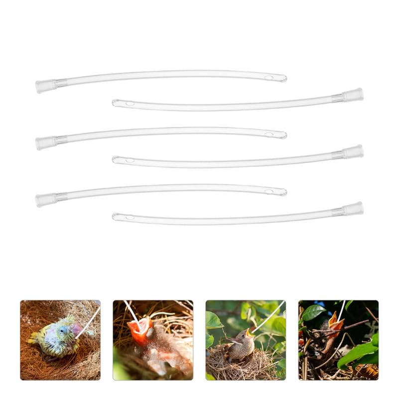 UPKOCH 100pcs Soft Feeding Tubes for Baby Birds Parrot Hand Feeder Supply Food Feeder Hose for Cockatiels and Small Parrots