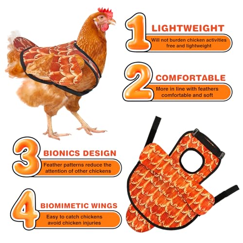 Hen Apron Chicken Saddle for Hens, Extended Shoulder Protection, Adjustable Straps, Anti Pecking & Rooster Mating Protection, Durable Feather Back Protector for Laying Hens(Yellow) - color: Yellow