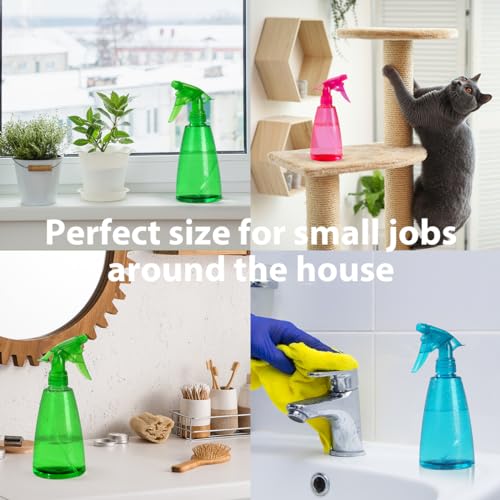 Bealee Spray Bottles 3-Pack, 16 Oz, Mist & Stream Plastic Water Sprayer | Professional Empty Sprayer for Hair, Essential Oils, Plants, Cleaning Solutions, Cat Dog Correction Behavior, Leak-Proof