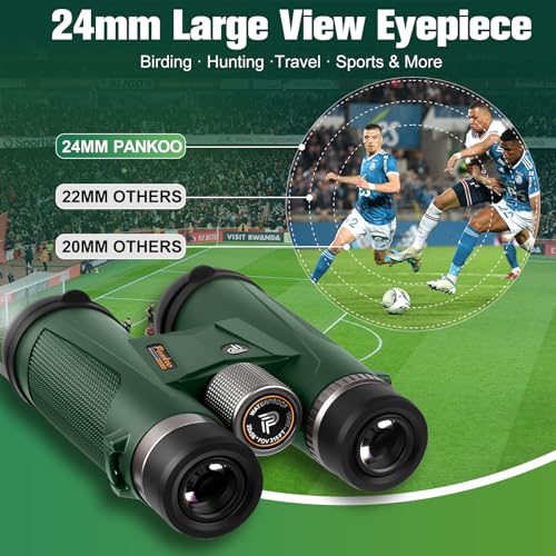 20x55 Binoculars for Adults High Powered,with Phone Adapter | Large View Waterproof Optics with Clear Low Light Vision, Easy Focus for Hunting, Bird Watching, Concerts, Sports - color: Dark green